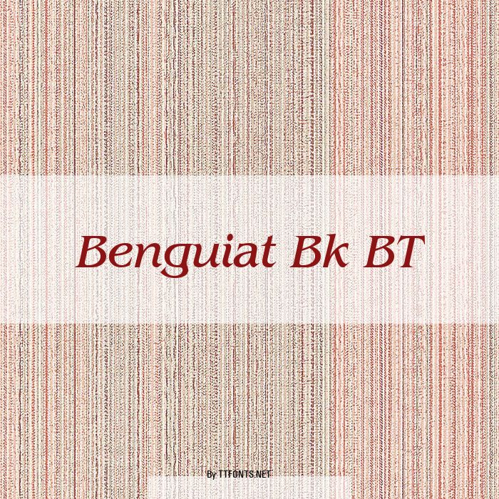 Benguiat Bk BT example